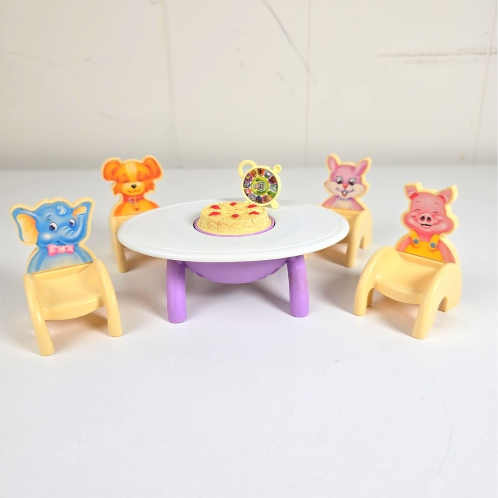 1999 Barbie Kelly Surprise Birthday Party Flip Cake Cookies Table Chairs Etc